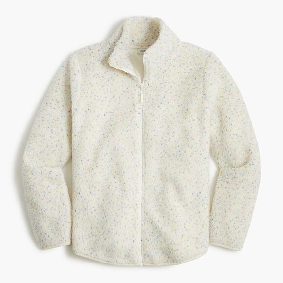 J. Crew Factory Jackets & Blazers - J Crew Flecked Sherpa Full-Zip Pullover Jacket NWT